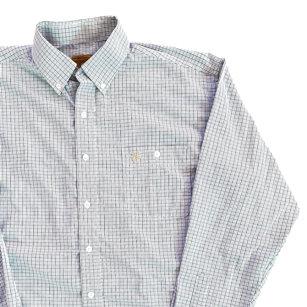 𝅺gunnison Creek Blue Plaid Button-Up Shirt
